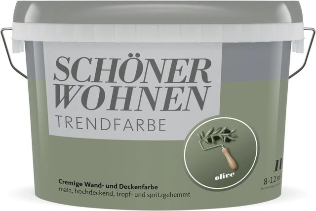Schöner Wohnen Trendfarbe Olive Green preservative free und allergikerfreundlich - Bild 1