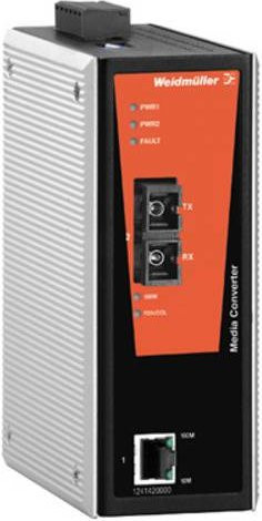 Weidmüller Industrial Ethernet Switch IE-MC-VLT-1TX-1SCS in Grau mit 100 Mbit/s und Ethernet/LAN - Bild 1