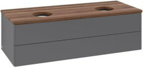 V&B Waschtischunterschrank Antao mit Beleuchtung, Anthrazit lackiert, B/T/H: 120 x 50 x 36 cm - Bild 1