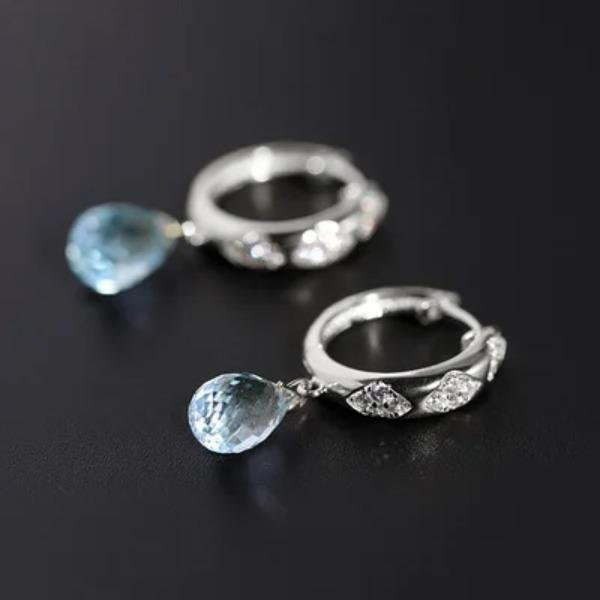 YIRAN Jewelry Ohrringe, Kristall, Silber, Damen - Bild 1