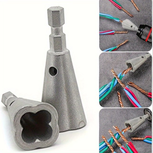 Universeller Sechskant-Schnellverbinder aus Kohlenstoffstahl in Silber für Kabel und Elektrikerarbeiten - Bild 1
