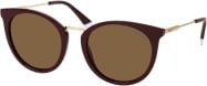Polaroid PLD 4146/S/X Sonnenbrille, Rund, Vollrand, Damen, polarisiert, rot, braun - Bild 1