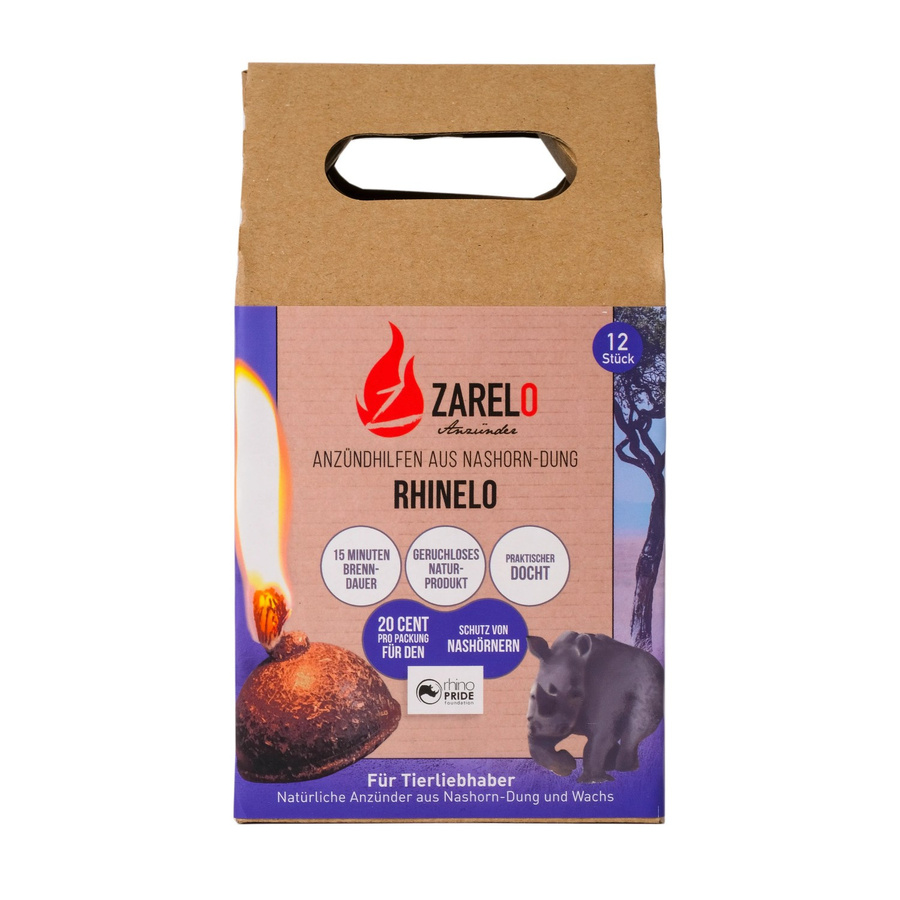 Zarelo Rhinoballs Anzünder aus Nashorn-Dung und Wachs in Braun, 75 g - Bild 2