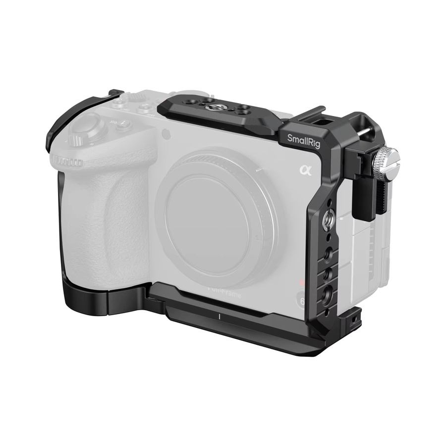 SmallRig HawkLock Kamera-Cage für Sony FX5 in Schwarz mit HDMI-Klemmen, 1/4"-20 Gewinde, ARRI 3/8"-16 Positionierlöchern und Cold Shoe - Bild 1