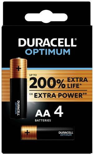Duracell Optimum AA Alkaline Batterien 1,5V 4er Pack - Bild 1