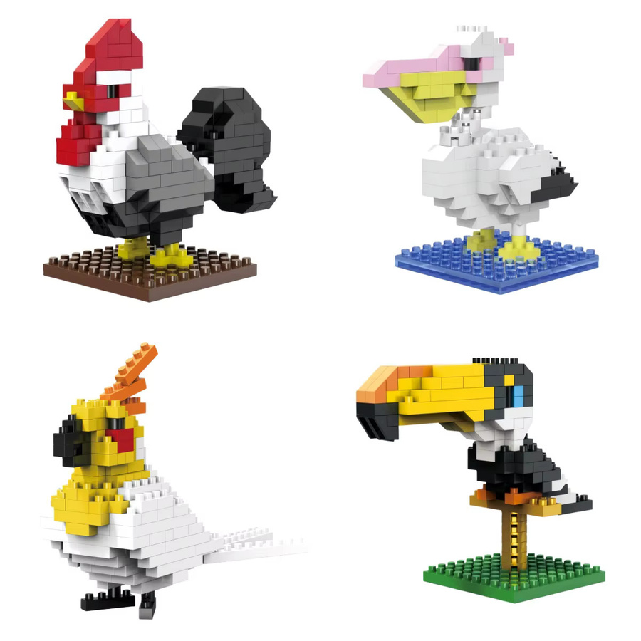 KNEW BUILT 3D Pet Micro Mini Bausteinspielzeug Tiere in Mehrfarbig - Bild 3