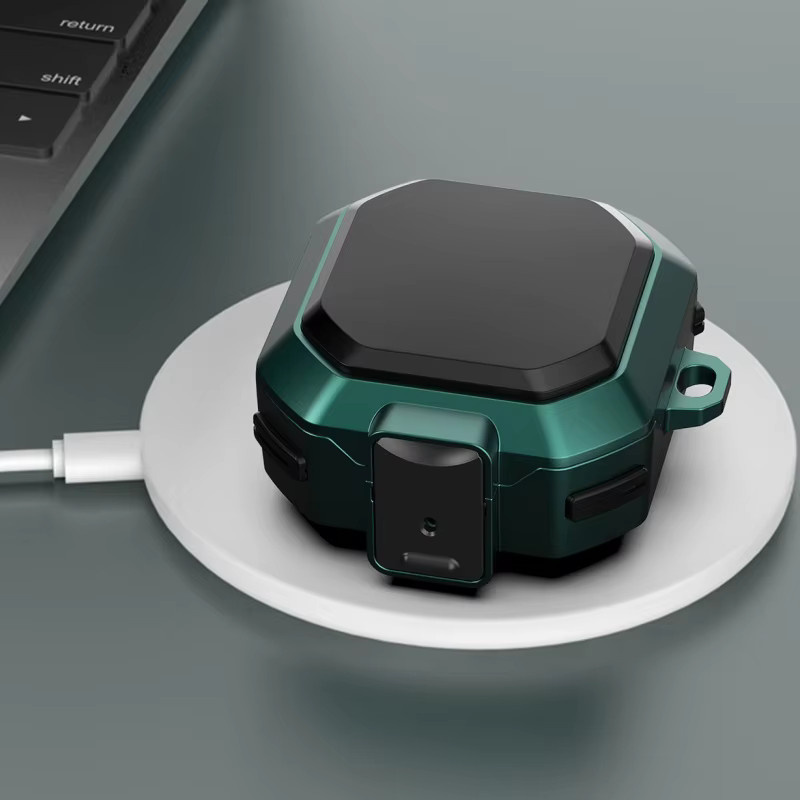 DIXSG Schutzhülle für Galaxy Buds4 / Pro Bluetooth-Kopfhörer mit Schalterverriegelung und Fallschutz in Grün - Bild 1