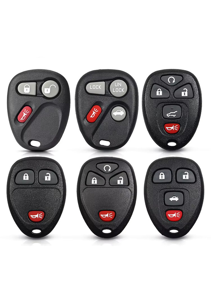 KEYYOU Smart Remote Auto Schlüssel Hülle für Buick Hummer H3, GMC und Chevrolet Colorado in Schwarz - Bild 3