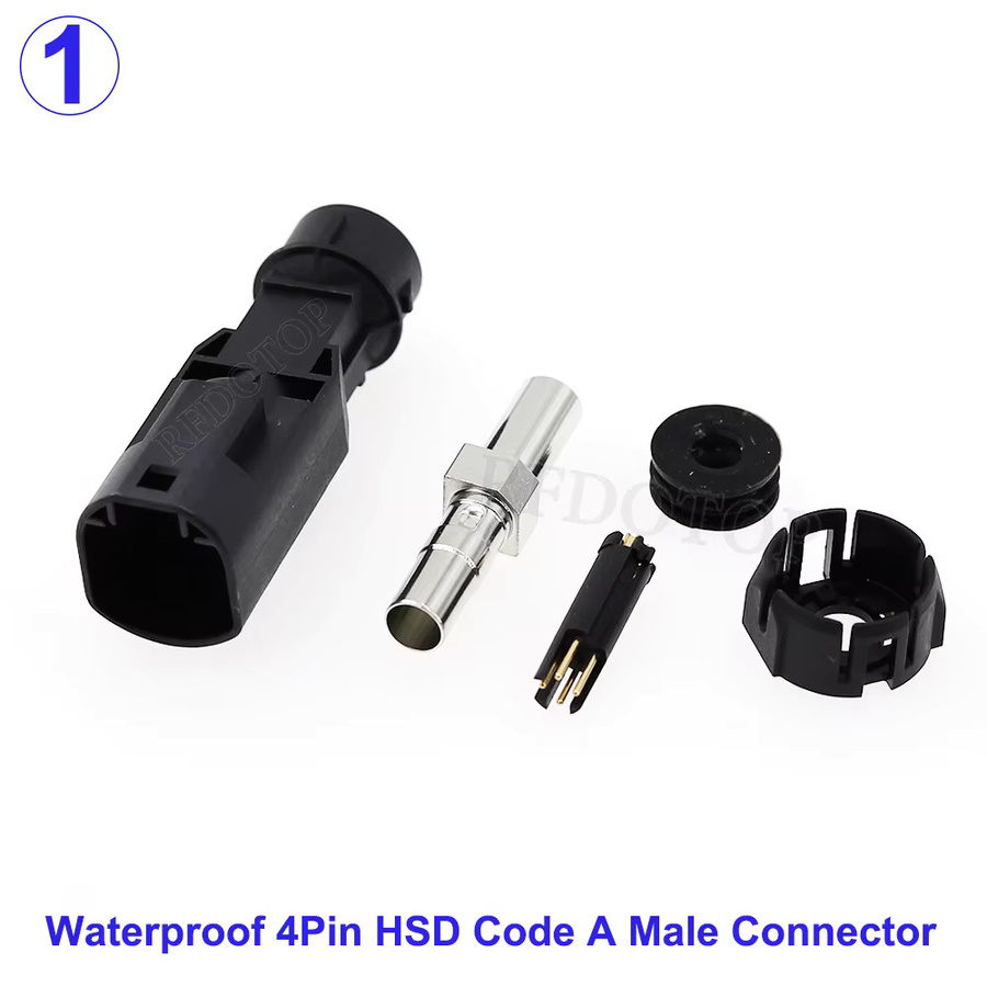 RFDOTOP Wasserdichter HSD LVDS 4-Pin-Steckverbinder Code A/Z Anschlussbaugruppe für 4-adrige Kabel - Bild 2