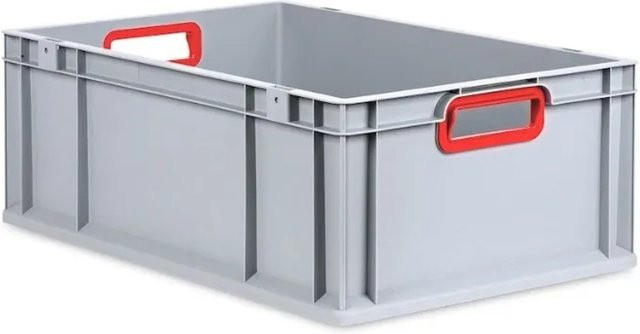 PROREGAL Eurobox Nextgen Color Transportbox mit verstärktem Boden und Griffen, Rot, H x B x T: 22 x 40 x 60 cm, 44 Liter - Bild 1