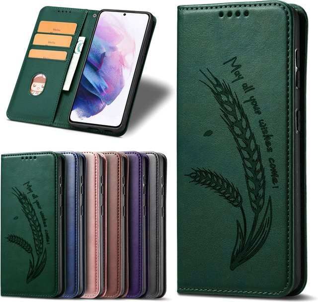 HKNR 3D Magnetische Leder Telefon Brieftasche Hülle im Flip-Cover Design für Honor 200 Pro 90 Lite X9c X7c X9b X8b X7b X6b X9a X8a X7a X7 X9 5G in Grün - Bild 1