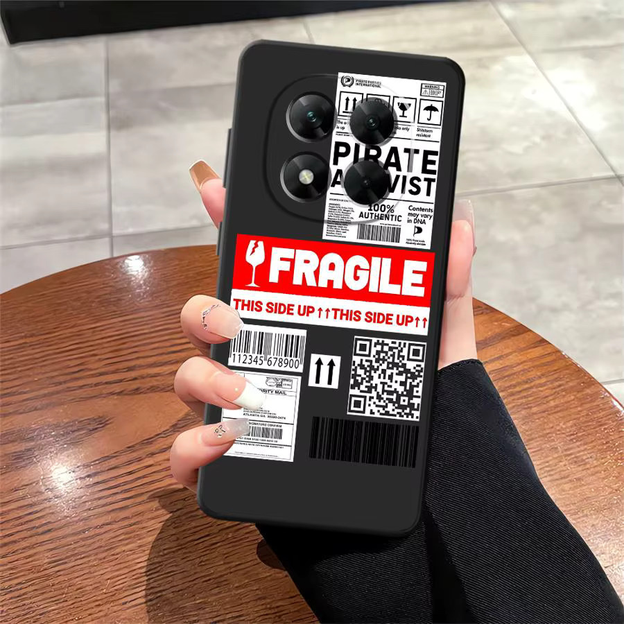 Schwarze minimalistische Handyhülle mit Logo für Xiaomi Redmi Note 9, 10, 11, 12 Pro, 7, 8, 13, 14 Plus, 9S, 12S, 10S, 11S aus weichem Material - Bild 3