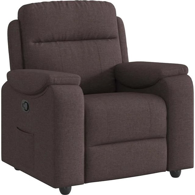 vidaXL Relaxsessel Dunkelbraun aus Stoff mit Armlehnen - Bild 1