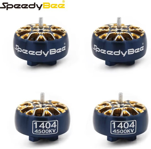 SpeedyBee 1404 4500KV Bürstenloser Motor Set, 4 Stück, Blau, Wasserdichtes Power-UAV-Kit für Flex25 Cinewhoop FPV Freestyle Racing Drohnen - Bild 1