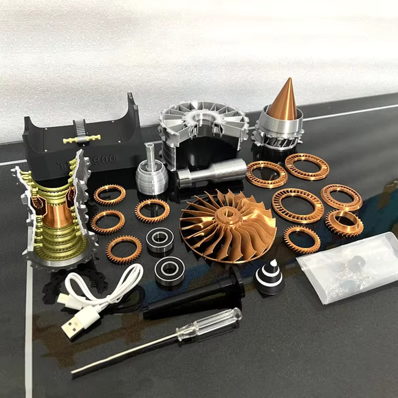 FZXF TR900 Aviation Turbofan Motor Modell DIY Modell Kit, Elektrisch - Bild 3