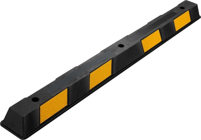 Wiltec Radstopper als Einparkhilfe und Anfahrschutz aus Gummi in Schwarz-Gelb, B/H/T: 165 x 16 x 10 cm - Bild 1