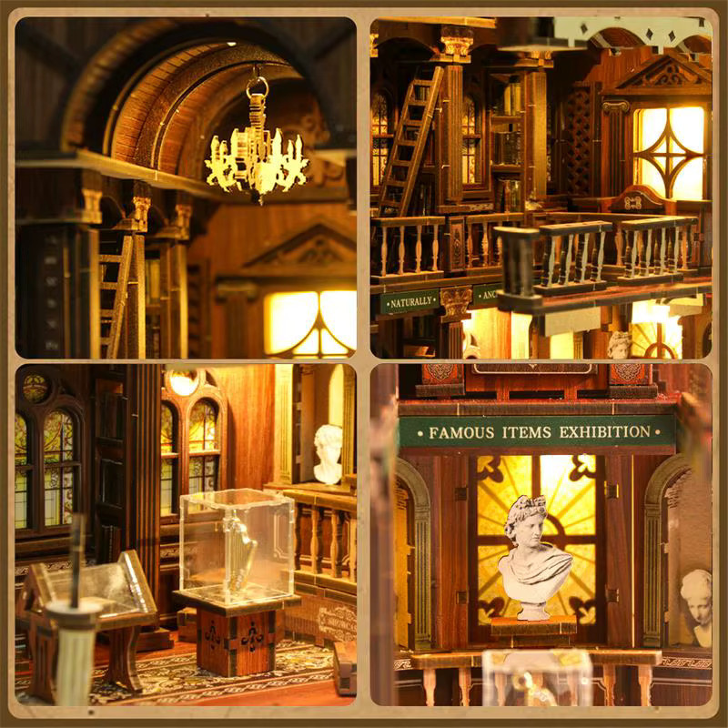 Sanctum of Wisdom DIY-Buchecke, 3D-Bibliotheksmodellbausatz aus Holz - Bild 2