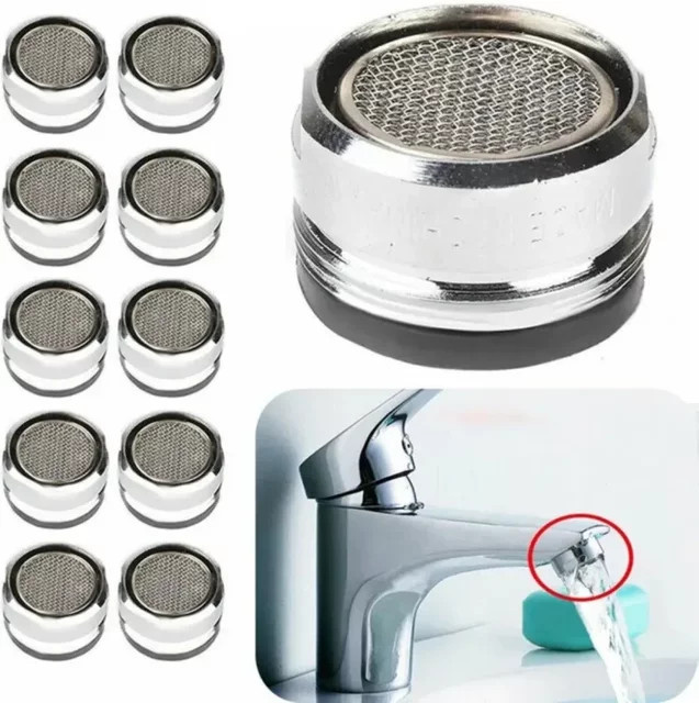 Wasserhahn Belüfter aus Messing mit 24mm Gewinde in Silber für Küche und Badezimmer - Bild 1