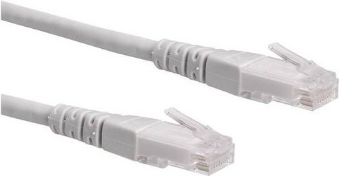 Roline RJ45 Patchkabel CAT 6 U/UTP Ethernet LAN, Grau, Länge: 1,00 m - Bild 1