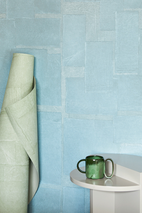 Élitis Tapete Sangpi VP 1018 40 Blau Geometrisches Vinyl Design - Bild 2