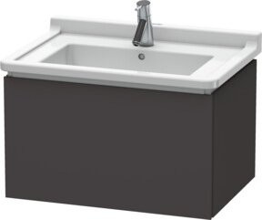 Duravit L-Cube Waschtischunterschrank wandhängend, Grau matt, B: 67 cm, H: 40,8 cm, T: 46,9 cm - Bild 1