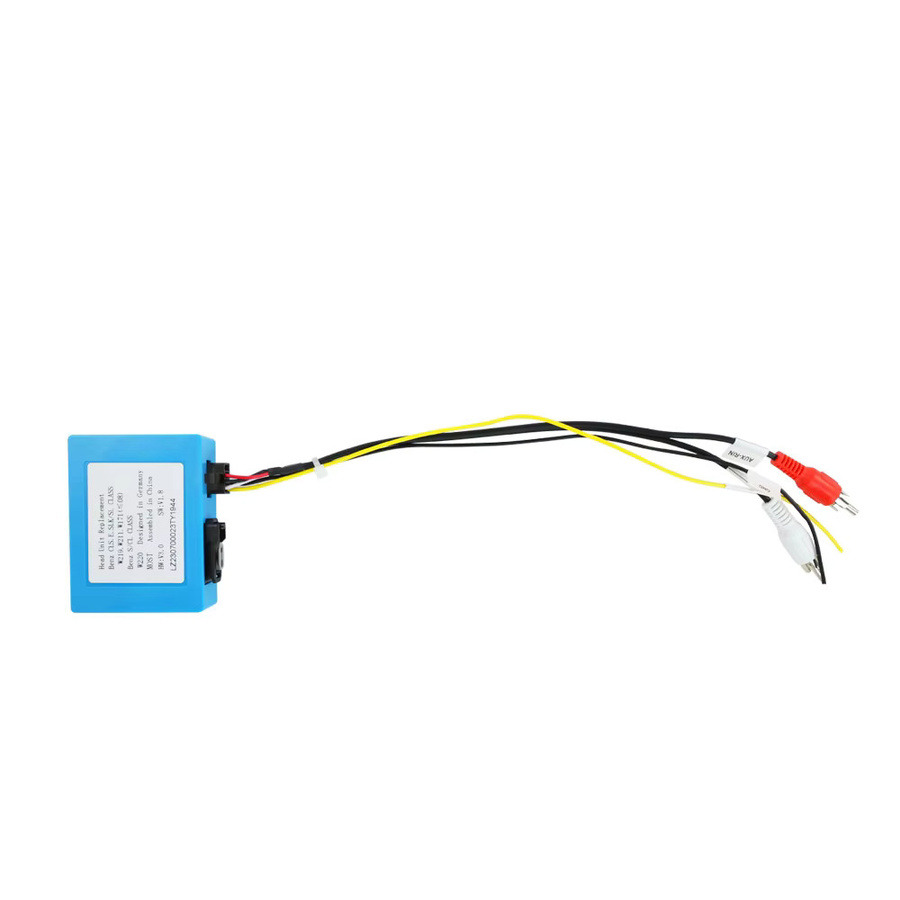 NAVIFANS Audio System Adapter aus Glasfaser mit 3,5 mm Klinkenanschluss für Mercedes Benz E, CLS, SLK, CL, S Klasse (W211, W219, W220) in Blau - Bild 2