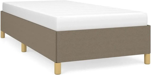 vidaXL Bettgestell aus Stoff in Beige und Grau, B/T/H: 100 x 200 x 35 cm - Bild 1