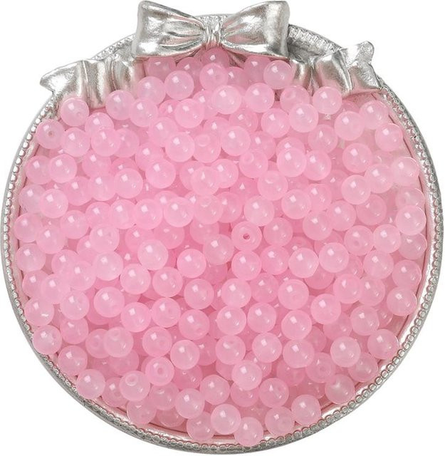 Beadia Accessories Kristallglasperlen, Jade-Imitation, rosa, 6 mm, Unisex - Bild 1