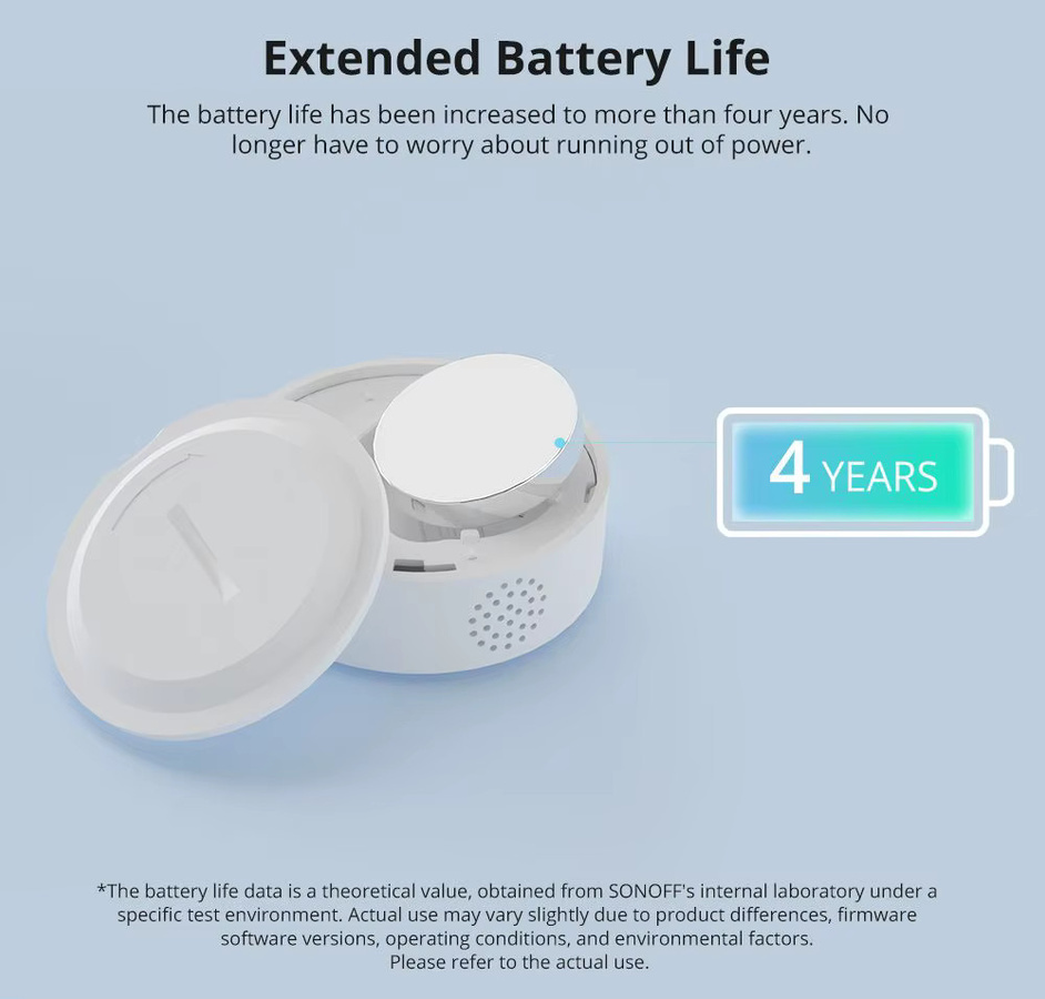 SONOFF SNZB 02P ZigBee Smart Temperatursensor und Feuchtigkeitsdetektor in Weiß, kompatibel mit eWeLink, Alexa und Google Assistant - Bild 2