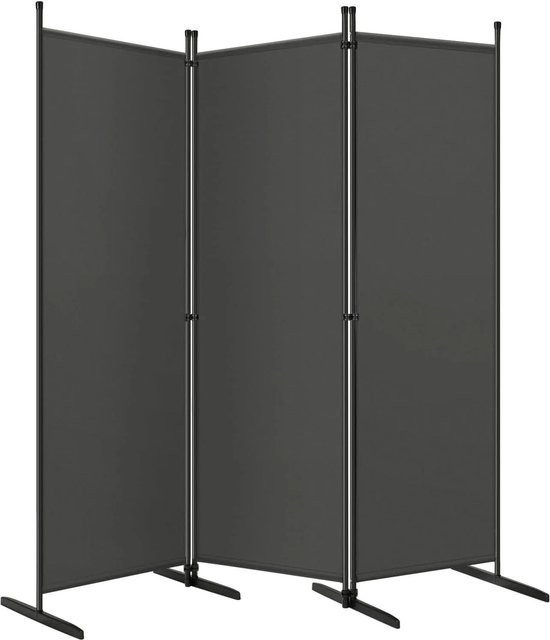 WOLTU Paravent blickdicht als Sichtschutz Trennwand Dunkelgrau Höhe: 177 cm, Breite: 167 cm - Bild 1