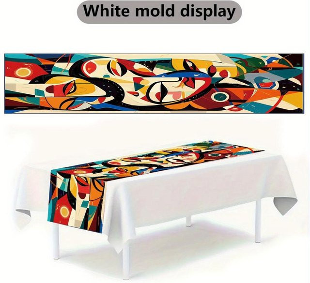 Moderner Tischläufer JMG Household Supplies mit abstraktem Grafikdesign in Multicolour, Breite: 150 cm, Tiefe: 33 cm - Bild 1