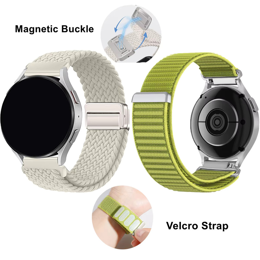 fiterme Uhrenarmband Nylon, geflochten, Magnetarmband, Klettverschluss - Bild 2