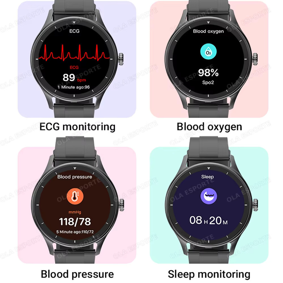 Ola Esporte Smartwatch, Gold, Silikon, Wasserdicht - Bild 5