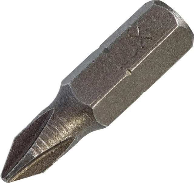 LUX-TOOLS PH-Bit Classic PH1 Schraubendreher-Bit aus Stahl in Silber, Länge: 6,0 cm - Bild 1