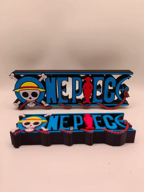 Bandai One Piece 3D Logo Standfigur aus Kunststoff, mehrfarbig - Bild 1