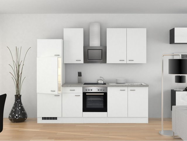 Küchenzeile Flex-Well Wito mit Einbaufunktion und Schranktüren, Breite: 270 cm, Höhe: 200 cm, Tiefe: 57 cm - Bild 1