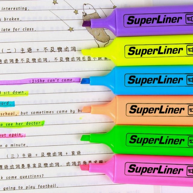 Bunte Pastellmarker im Set mit 4 oder 6 Farben für Schule und Büro mit schräger Keilspitze - Bild 1