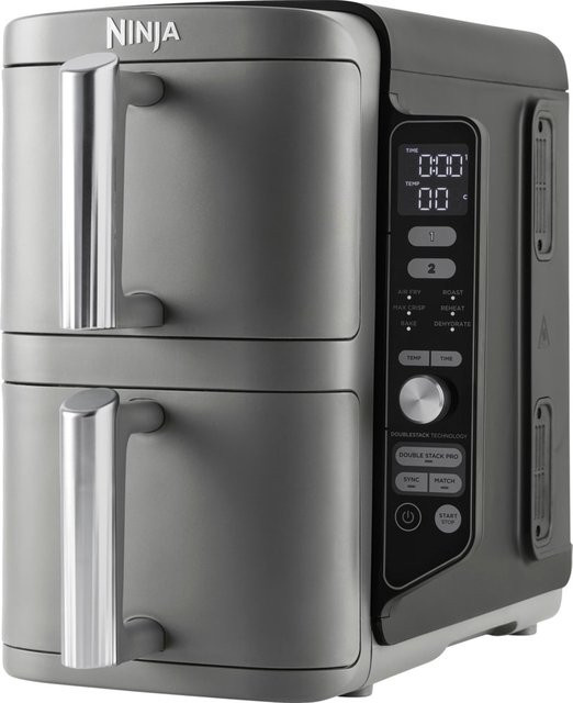 Ninja Double Stack XL 2-Ebenen Heißluftfritteuse mit Dual Zone, 9,5 l, Grau/Schwarz - Bild 2