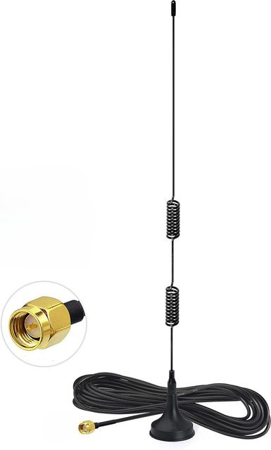 NOWEPOCH ADS-B Empfängerantenne mit 6 dBi Verstärkung und Magnetfuß in Schwarz für Luftfahrt und RTL SDR Software Defined Radio USB Dongle Tuner - Bild 1