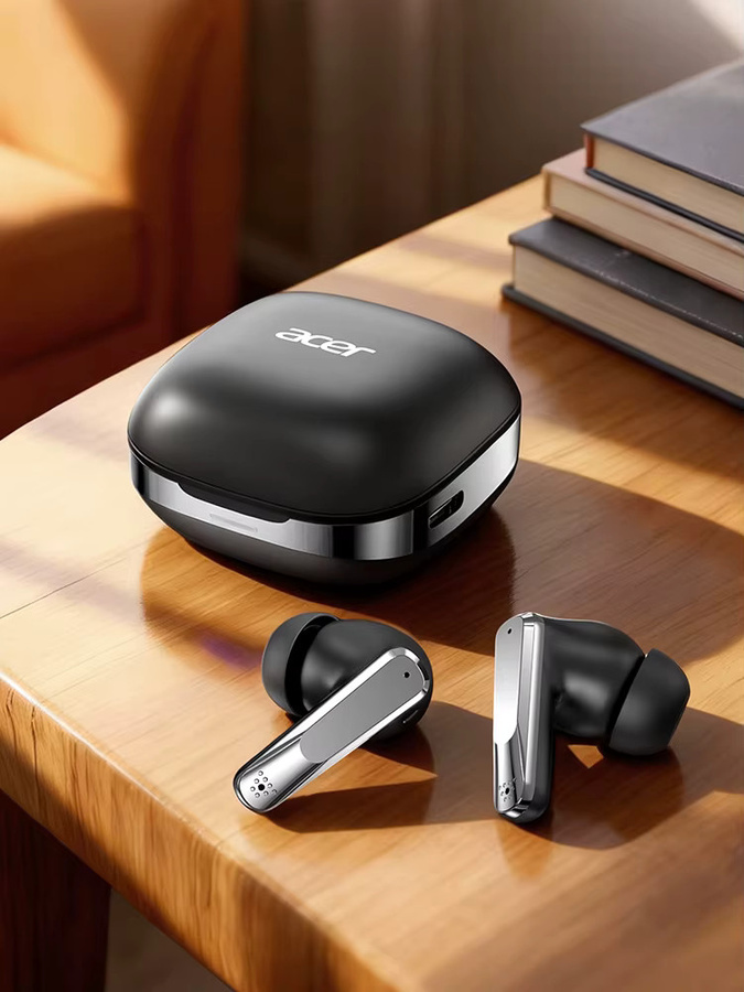 Acer Ohr646 Kabellose In-Ear Bluetooth-Kopfhörer mit ANC-Geräuschunterdrückung und Ladeetui in Beige - Bild 4