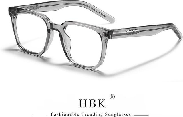 HBK Korrektionsbrille Quadratisch, Tr-90, Vollrand, Unisex, Gray - Bild 1