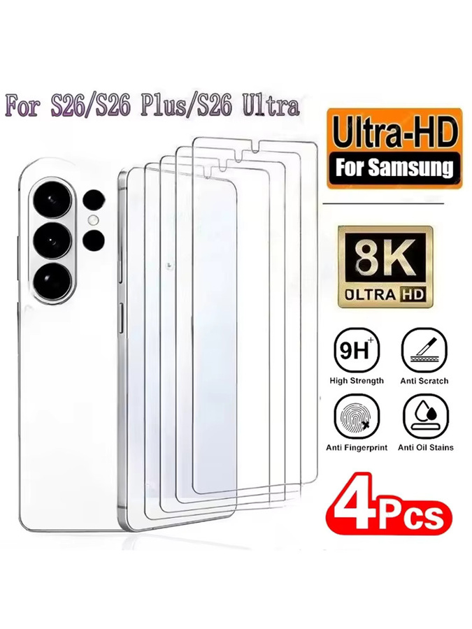 Set aus 1-4 klaren gehärteten Glas-Displayschutzfolien mit 9H Härte für Samsung Galaxy S26 Ultra, S25 Plus und S24 Serie, transparent - Bild 7