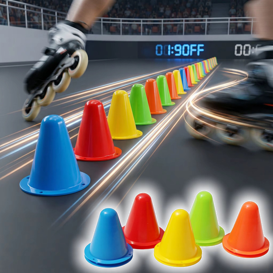 soulbao Rollschuh-Hindernisse, Rollschuh-Trainingskegel, Agility-Trainingsmarkierungen - Bild 2