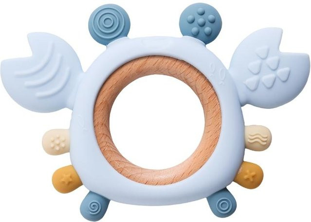 Binchi Outdoor Product Silikon Baby Beißring in Blau, BPA-frei, für Babys ab 0 Jahren - Bild 1