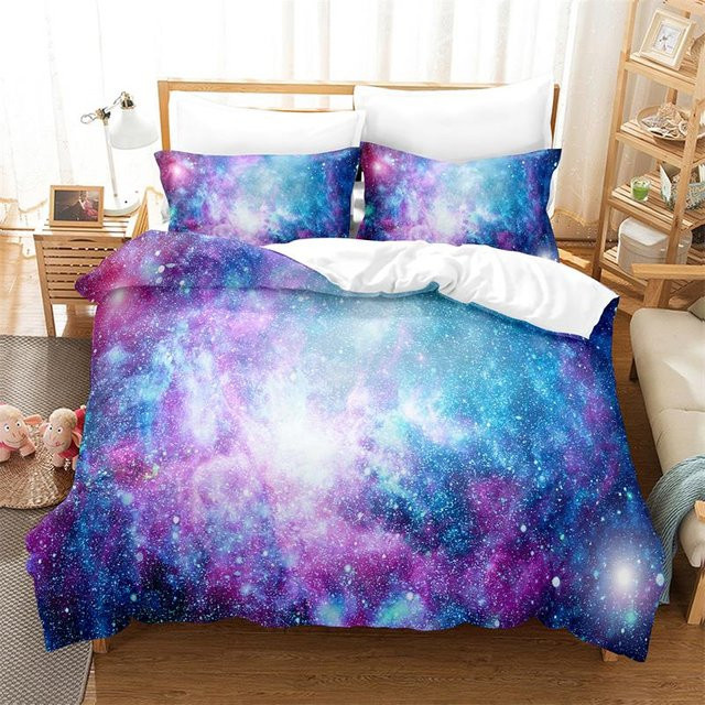 Binchi Outdoor Product Sternenhimmel Bettwäscheset mit 3D-Digitaldruck, Mehrfarbig, B/H: 135 x 200 cm - Bild 1