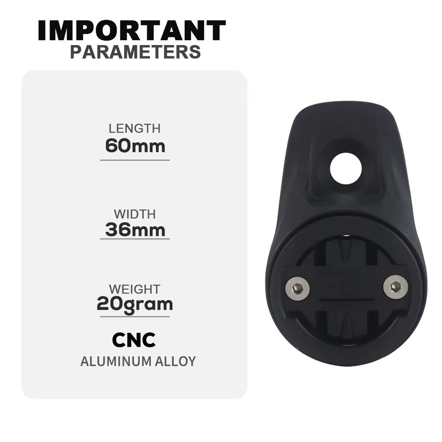 Syncros 0° Top Cap Integration Computerhalterung für Garmin, Wahoo und Bryton, Farbe: Schwarz - Bild 4