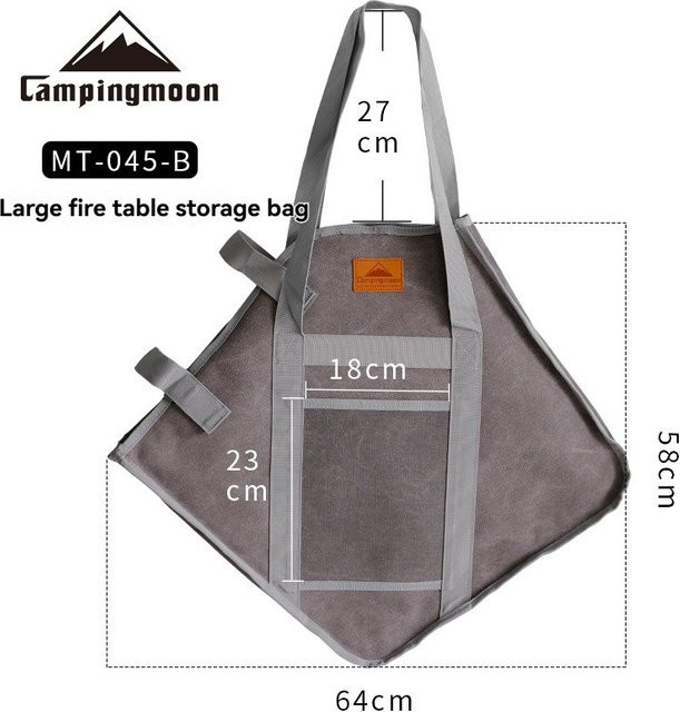 CAMPINGMOON MT-045-B Tragbare Outdoor-Aufbewahrungstasche aus wasserdichtem Canvas in Grau - Bild 1