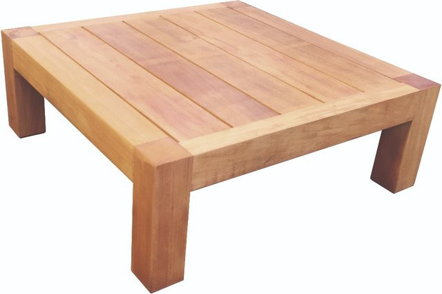 Intergard Loungetisch aus geöltem Hartholz in Brown, B/T/H: 68 x 68 x 25 cm - Bild 1