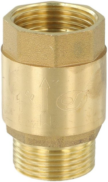 Rückschlagventil aus Messing mit Rohrleitungsanschluss 1 Inch von Industrial Commercial Giants in Gold - Bild 1