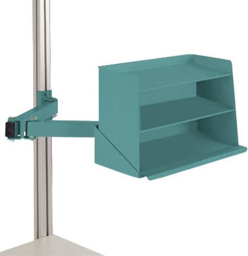 Manuflex ZB8248.5021 Sichtboxen-Regal-Halter-Element für CANTOLAB und ALU mit Doppelgelenk, B/T/H: 43,5 x 16,5 x 12,0 cm - Bild 1
